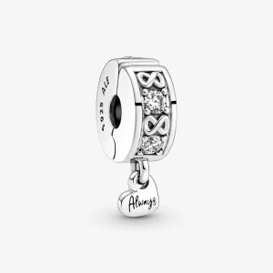 Pandora Family Always Pavé Clip Charm - 791151C01 (afbeelding voor) Pandora Family Always Pavé Clip Charm - 791151C01