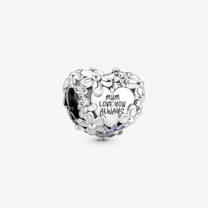 (afbeelding voor) Pandora Mom Daisy Heart Charm - 791155C01
