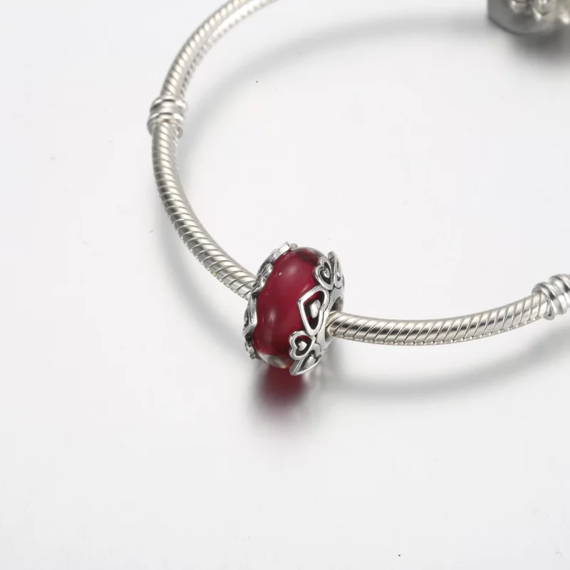 (afbeelding voor) Pandora Onthul Je Liefde Roze Murano Glas Charm - 791159C00 - Bekijken 4