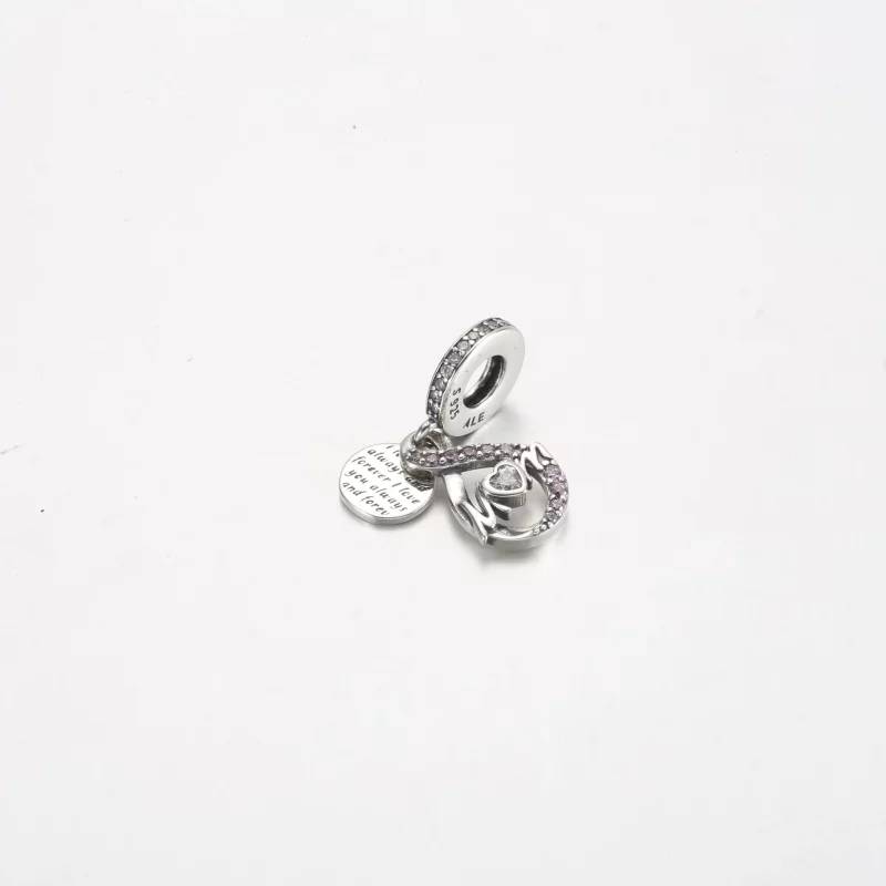 (afbeelding voor) Pandora Mama Oneindigheid Pavé Dubbele Hangende Charm - 791468C01 - Bekijken 2