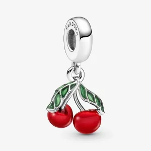 Pandora Asymmetrische Kersenvruchten Hangende Charm - 791583C01 (afbeelding voor) Pandora Asymmetrische Kersenvruchten Hangende Charm - 791583C01