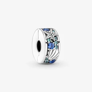 Pandora Tropical Zeester & Schelp Clip Charm - 791678C01 (afbeelding voor) Pandora Tropical Zeester & Schelp Clip Charm - 791678C01
