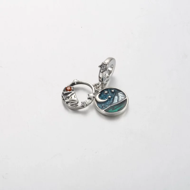 (afbeelding voor) Pandora Camping Nachtelijke Hemel Dubbele Hangende Charm - 791686C01 - Bekijken 2