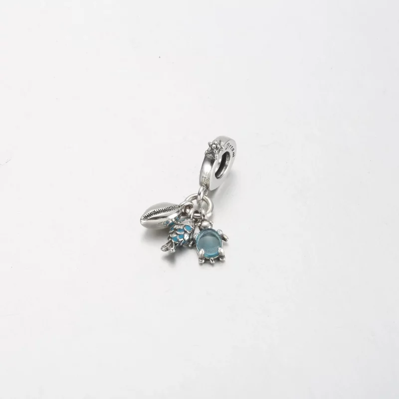 (afbeelding voor) Pandora Vis, Zeeschildpad & Conch Drievoudig Hangend Charm - 791697C01 - Bekijken 2