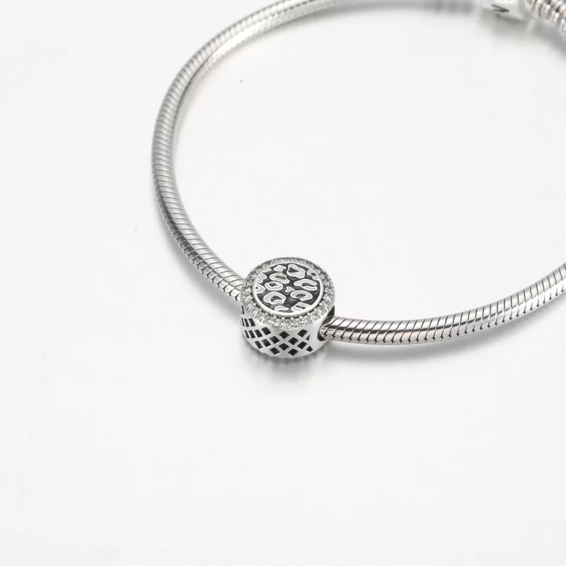 (afbeelding voor) Pandora Zwart Luipaardprint Charme van Sterlijk Zilver - 792016CZ_E023 - Bekijken 5