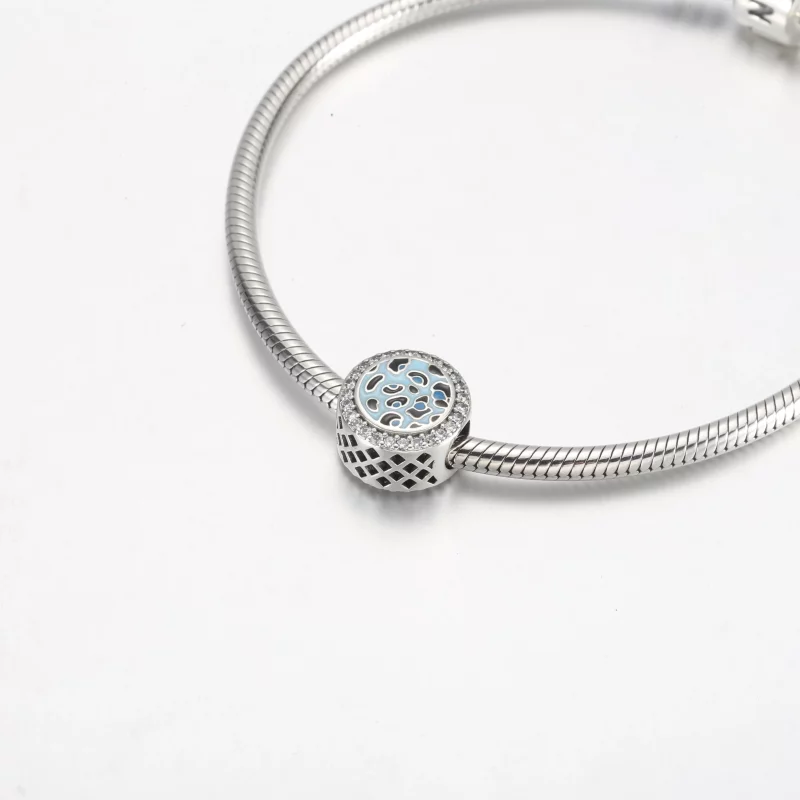 (afbeelding voor) Pandora Blauw Luipaardprint Charme van Sterlijk Zilver - 792016CZ_E024 - Bekijken 5