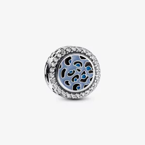 Pandora Blauw Luipaardprint Charme van Sterlijk Zilver - 792016CZ_E024 (afbeelding voor) Pandora Blauw Luipaardprint Charme van Sterlijk Zilver - 792016CZ_E024