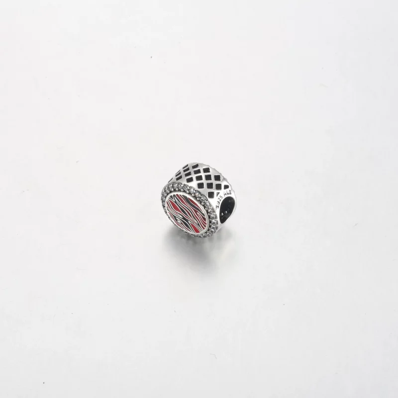 (afbeelding voor) Pandora Roze Zebraprint sterling zilveren charm - 792016CZ_E026 - Bekijken 2