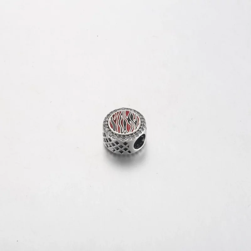 (afbeelding voor) Pandora Roze Zebraprint sterling zilveren charm - 792016CZ_E026 - Bekijken 3