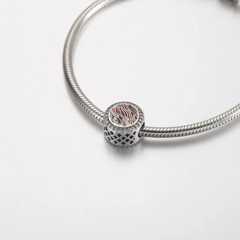(afbeelding voor) Pandora Roze Zebraprint sterling zilveren charm - 792016CZ_E026 - Bekijken 5