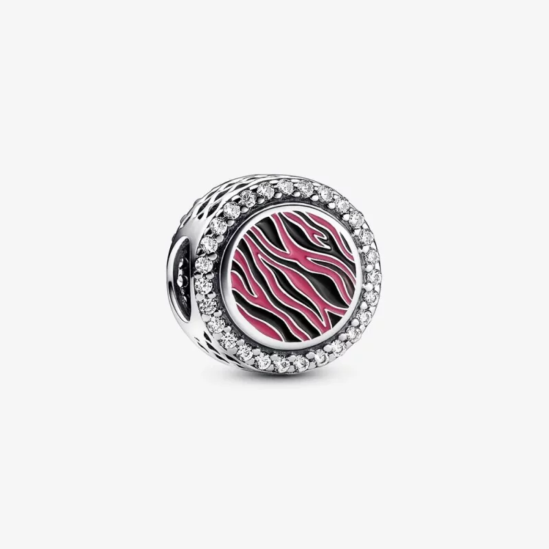 (afbeelding voor) Pandora Roze Zebraprint sterling zilveren charm - 792016CZ_E026 - Bekijken 6