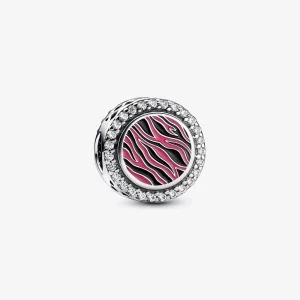 (afbeelding voor) Pandora Roze Zebraprint sterling zilveren charm - 792016CZ_E026