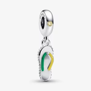 Pandora Flip-flop Dangle Charm - 792197C01 (afbeelding voor) Pandora Flip-flop Dangle Charm - 792197C01