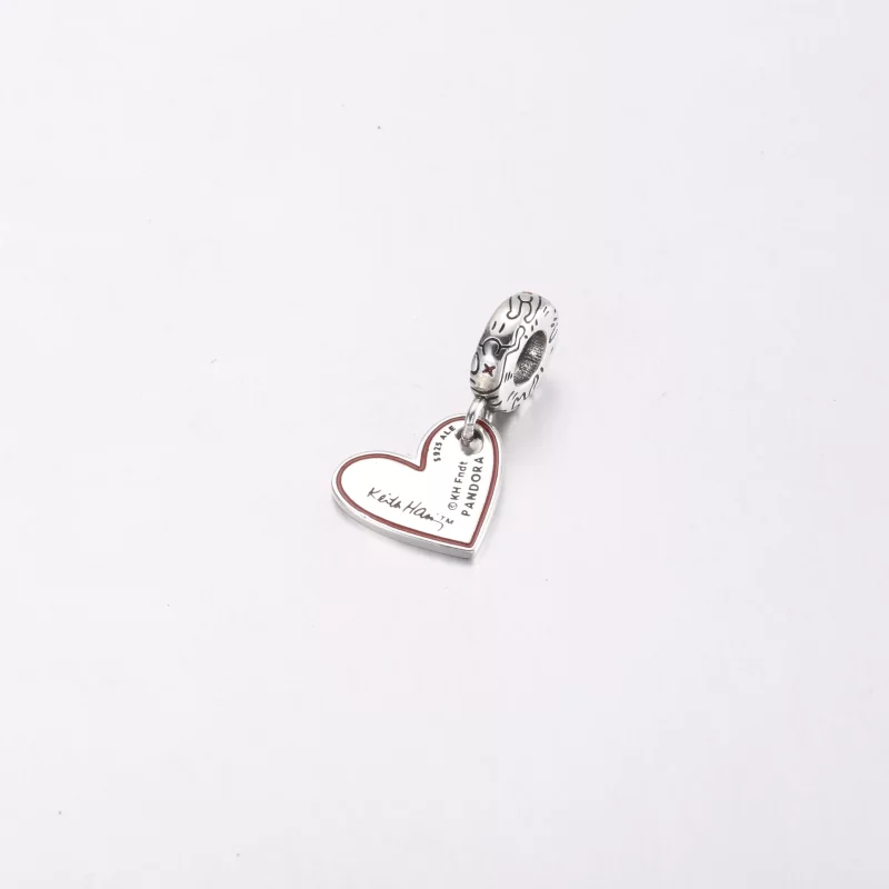 (afbeelding voor) Keith Haring™ x Pandora Lijnkunst Mensen Hart Hangend Charm - 792215C01 - Bekijken 3