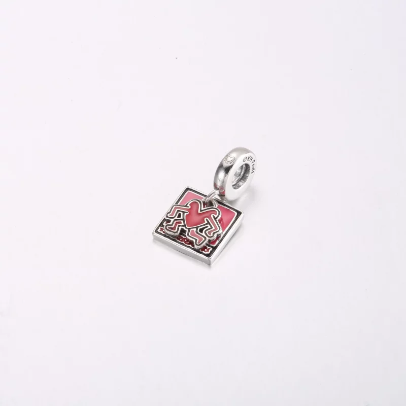 (afbeelding voor) Keith Haring™ x Pandora Wandelend Hart Dubbele Hangende Charm - 792216C01 - Bekijken 2
