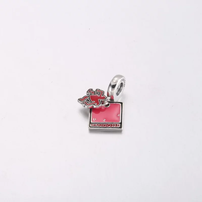 (afbeelding voor) Keith Haring™ x Pandora Wandelend Hart Dubbele Hangende Charm - 792216C01 - Bekijken 3