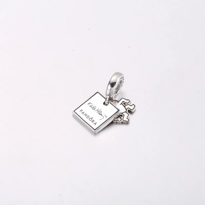 (afbeelding voor) Keith Haring™ x Pandora Wandelend Hart Dubbele Hangende Charm - 792216C01 - Bekijken 4