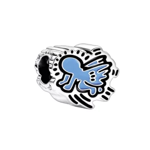 Keith Haring™ x Pandora Radiant Angel Charm - 792219C01 (afbeelding voor) Keith Haring™ x Pandora Radiant Angel Charm - 792219C01