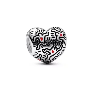 Keith Haring™ x Pandora Lijnkunst Mensen Charm - 792224C01 (afbeelding voor) Keith Haring™ x Pandora Lijnkunst Mensen Charm - 792224C01