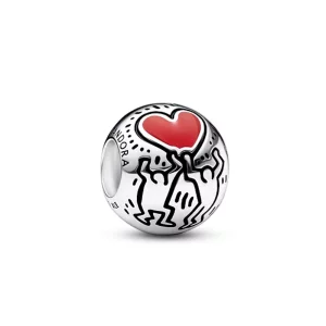 Keith Haring™ x Pandora Love & Figures Charm - 792225C01 (afbeelding voor) Keith Haring™ x Pandora Love & Figures Charm - 792225C01