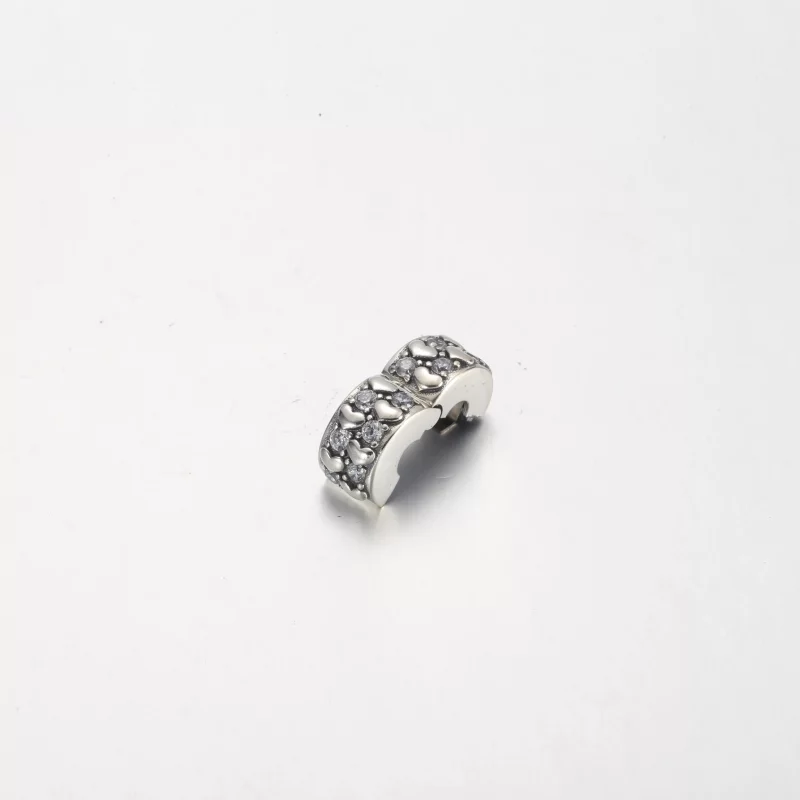 (afbeelding voor) Pandora Infinite Hearts Sparkling Clip Charm - 792235C01 - Bekijken 3
