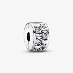 Pandora Infinite Hearts Sparkling Clip Charm - 792235C01 (afbeelding voor) Pandora Infinite Hearts Sparkling Clip Charm - 792235C01