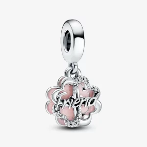 (afbeelding voor) Pandora Klavertjevier Vriendschap Dubbele Hangende Charm - 792245C01