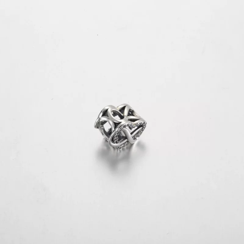 (afbeelding voor) Pandora Family Infinity Rood Hart Charm - 792246C01 - Bekijken 3
