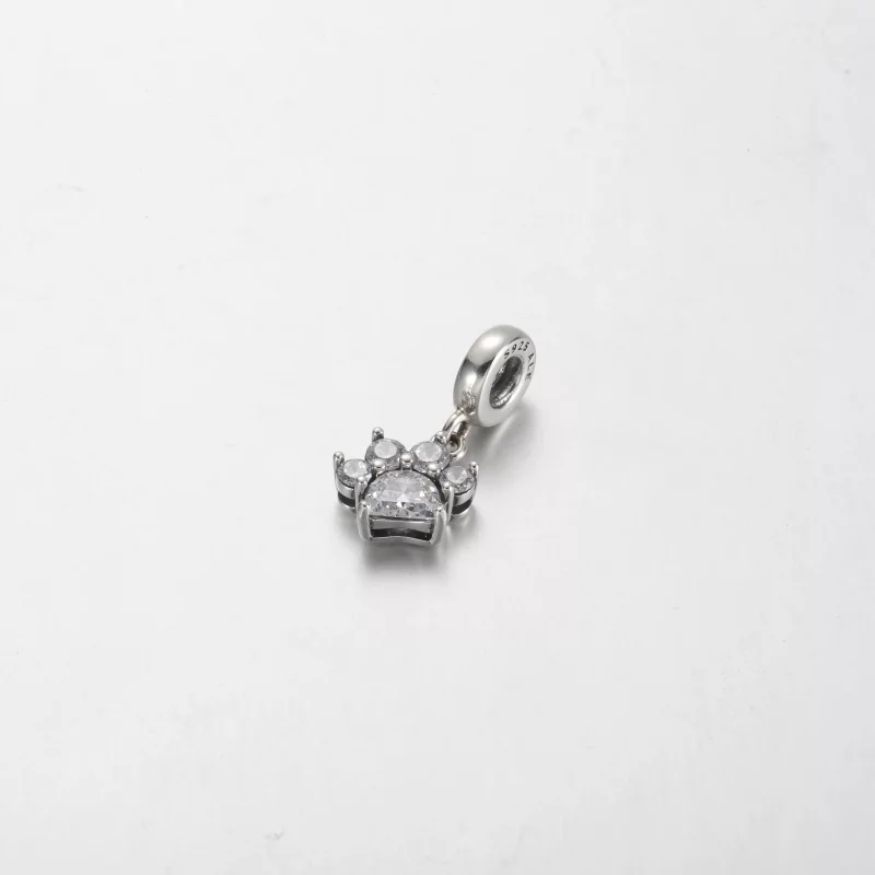 (afbeelding voor) Pandora Sparkling Pet Paw Print Dangle Charm - 792247C01 - Bekijken 2