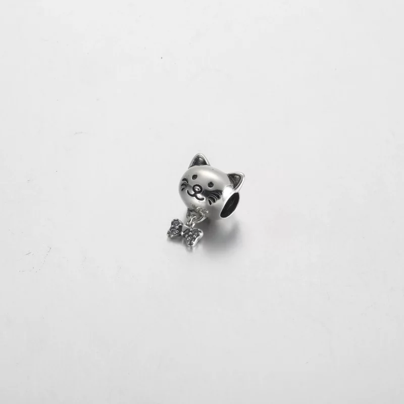 (afbeelding voor) Pandora Huisdier Kat & Strik Charm - 792255C01 - Bekijken 2