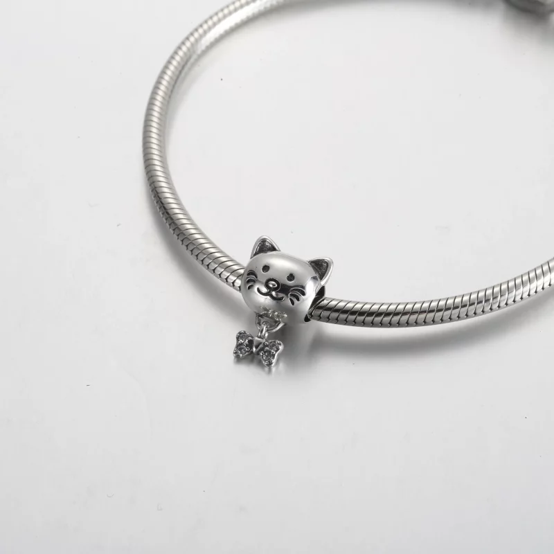 (afbeelding voor) Pandora Huisdier Kat & Strik Charm - 792255C01 - Bekijken 5