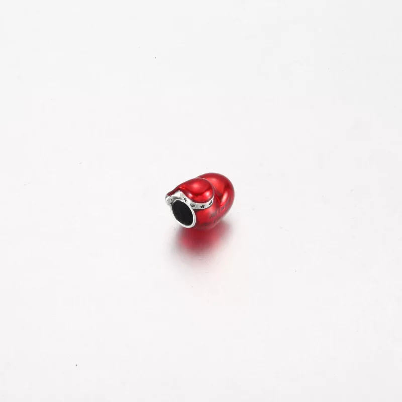 (afbeelding voor) Pandora Metallic Rood Kersthart Charm - 792336C01 - Bekijken 4