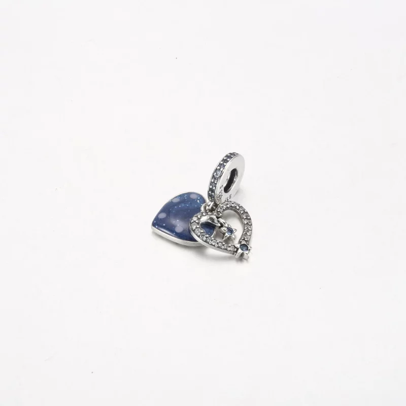 (afbeelding voor) Pandora Celestial Vallende Ster Hart Dubbele Hangende Charm - 792356C01 - Bekijken 2