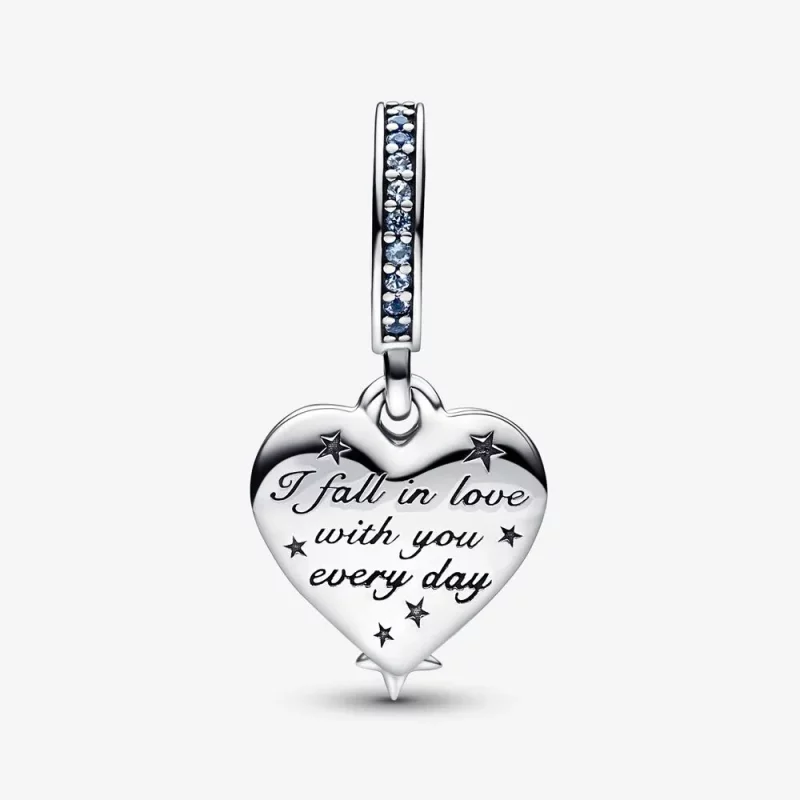 (afbeelding voor) Pandora Celestial Vallende Ster Hart Dubbele Hangende Charm - 792356C01 - Bekijken 5