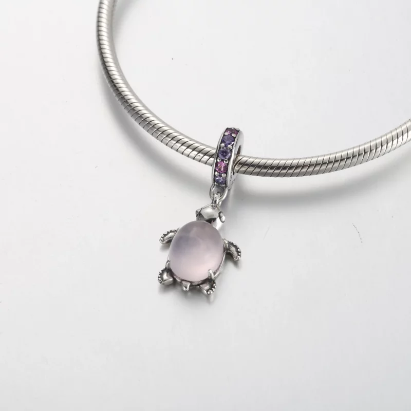 (afbeelding voor) Pandora Murano Glas Roze Zeeschildpad Hangende Charm - 798939C02 - Bekijken 4