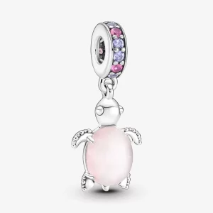 (afbeelding voor) Pandora Murano Glas Roze Zeeschildpad Hangende Charm - 798939C02