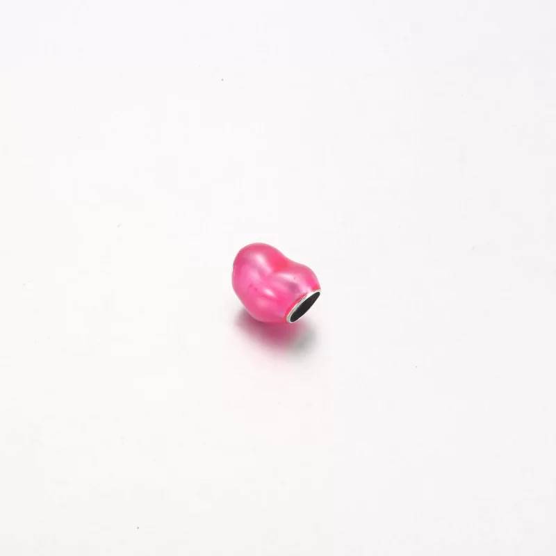 (afbeelding voor) Pandora Metallic Roze Hart Charm - 799291C03 - Bekijken 2