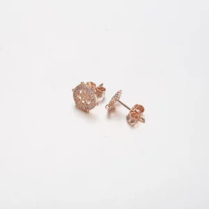 (afbeelding voor) PANDORA Roségoud Fonkelend Roer en anker Stekeroorkappen - P-D-3739