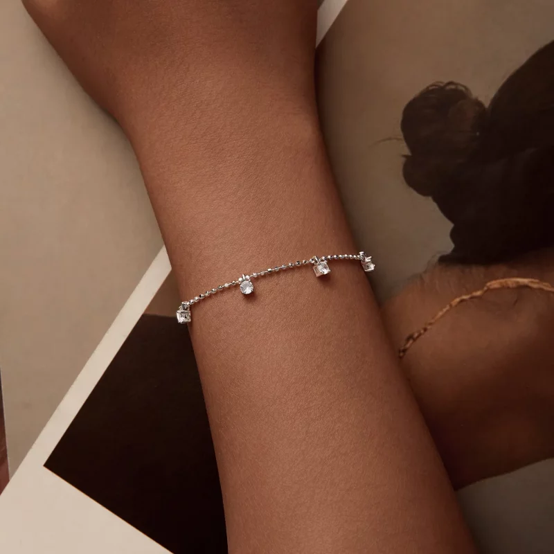 (afbeelding voor) PANDORA Stijl Fijne Fonkelende Zircon Armband - BSB156 - Bekijken 5