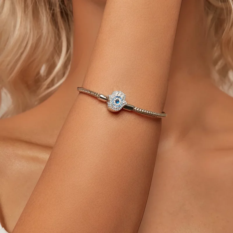 (afbeelding voor) PANDORA Stijl Fatima Beschermgodin Basis Ketting Armband - BSB159 - Bekijken 10