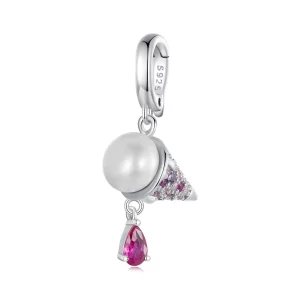 PANDORA Stijl Natuurlijke Parel IJscrème Hangertje - BSC962 (afbeelding voor) PANDORA Stijl Natuurlijke Parel IJscrème Hangertje - BSC962