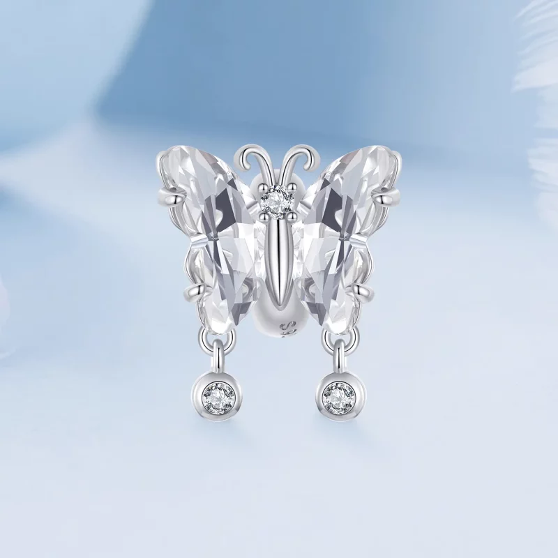 (afbeelding voor) PANDORA Stijl Sparkle Butterfly Charm - BSC965 - Bekijken 2