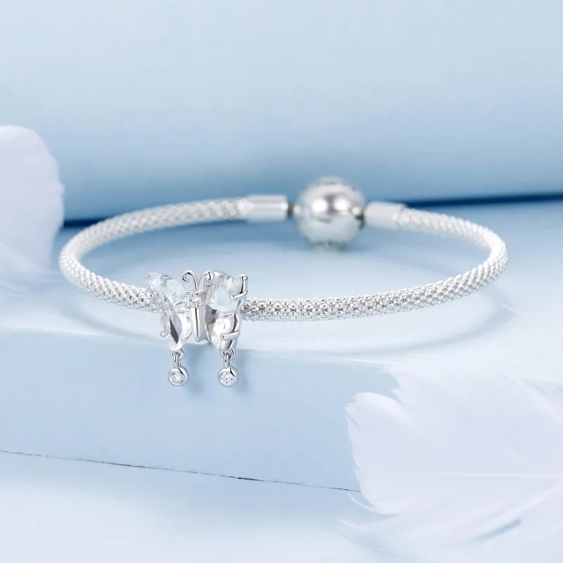 (afbeelding voor) PANDORA Stijl Sparkle Butterfly Charm - BSC965 - Bekijken 3