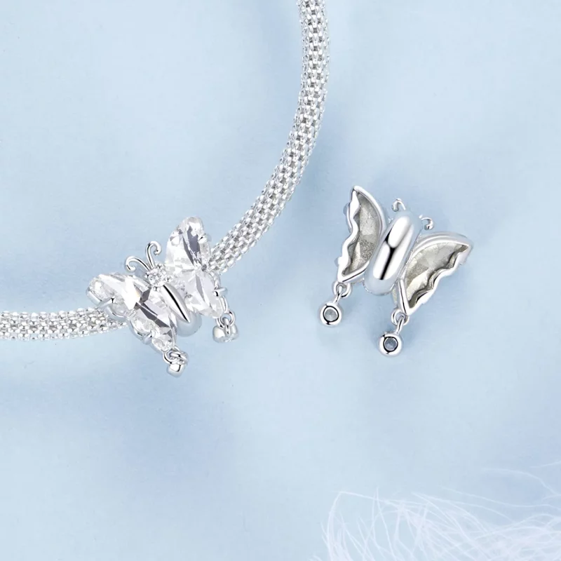 (afbeelding voor) PANDORA Stijl Sparkle Butterfly Charm - BSC965 - Bekijken 4