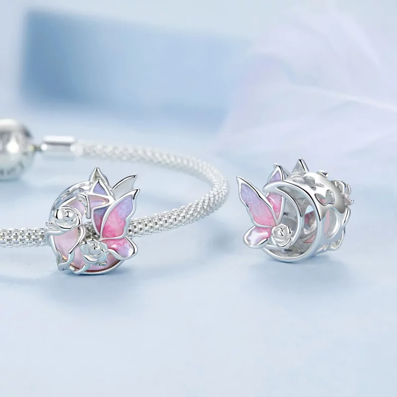 (afbeelding voor) PANDORA Stijl Neon Maanlicht Vlinder Charm - BSC968 - Bekijken 4