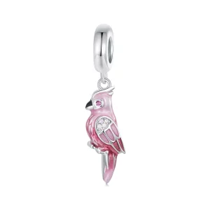 PANDORA Stijl Roze Papegaai Hangertje - BSC971 (afbeelding voor) PANDORA Stijl Roze Papegaai Hangertje - BSC971