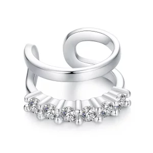 PANDORA Stijl Dubbele Laag Oorklem - BSE964 (afbeelding voor) PANDORA Stijl Dubbele Laag Oorklem - BSE964
