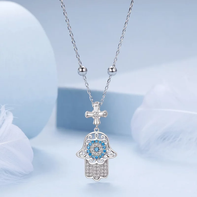(afbeelding voor) PANDORA Stijl Hand van Fatima Ketting - BSN369 - Bekijken 3