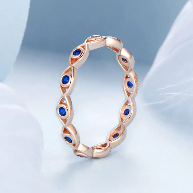 (afbeelding voor) PANDORA Stijl Roze Goud Duivels Oog Ring - BSR212-C - Bekijken 2