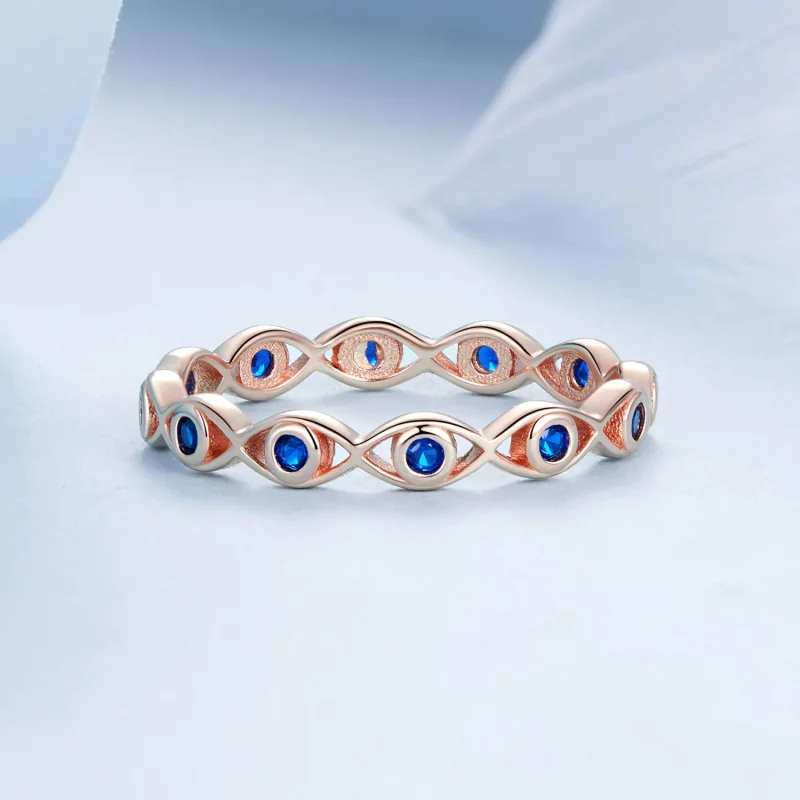 (afbeelding voor) PANDORA Stijl Roze Goud Duivels Oog Ring - BSR212-C - Bekijken 3